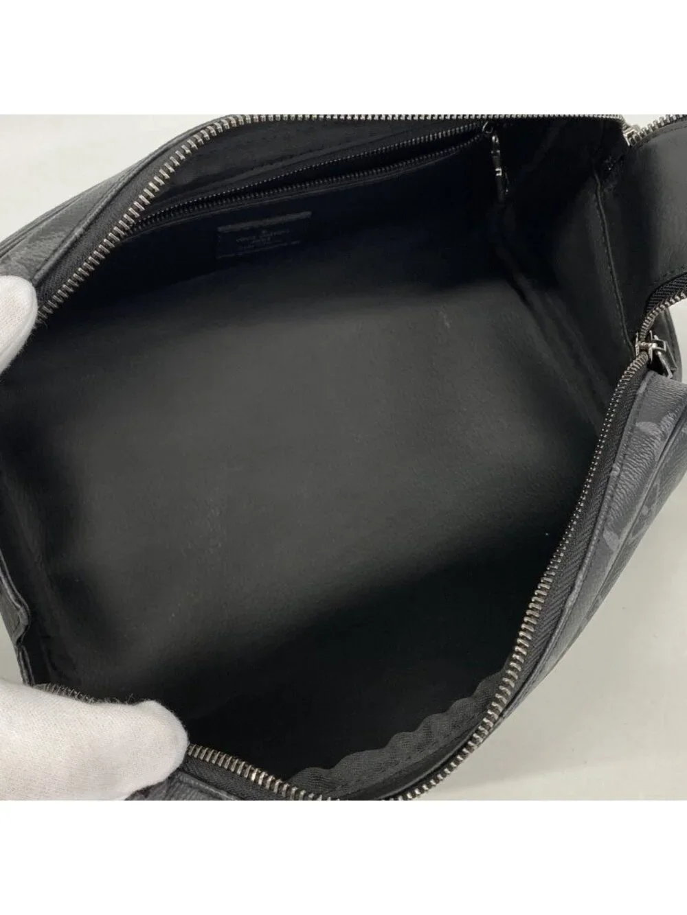 Louis Vuitton Handbag Monogram Empreinte Dopp Kit Black Gray